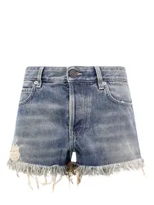 Balenciaga Mini Denim Shorts Blue/Rust