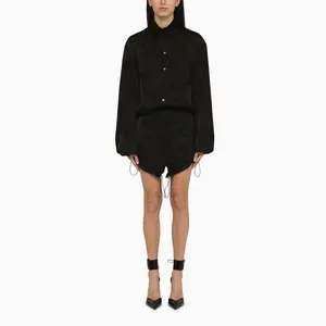 The Attico Women's Logo Mini Dress in Black