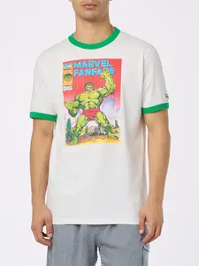 MC2 Saint Barth Man Cotton T-shirt With Hulk Print Marvel Special Edition