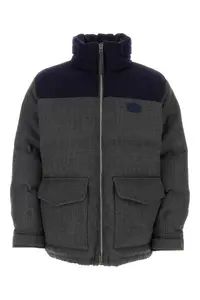 Gucci Women's Dark Wool Blend Down Jacket
