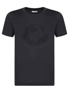 Moncler Women's Logo Cotton T-Shirt in Black