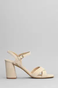 Komono Isla Sandals in Beige Suede