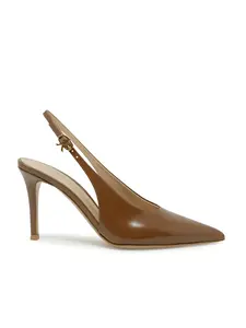 Gianvito Rossi Women's Shoes Tokio in Havana & Camel Leather Slingback