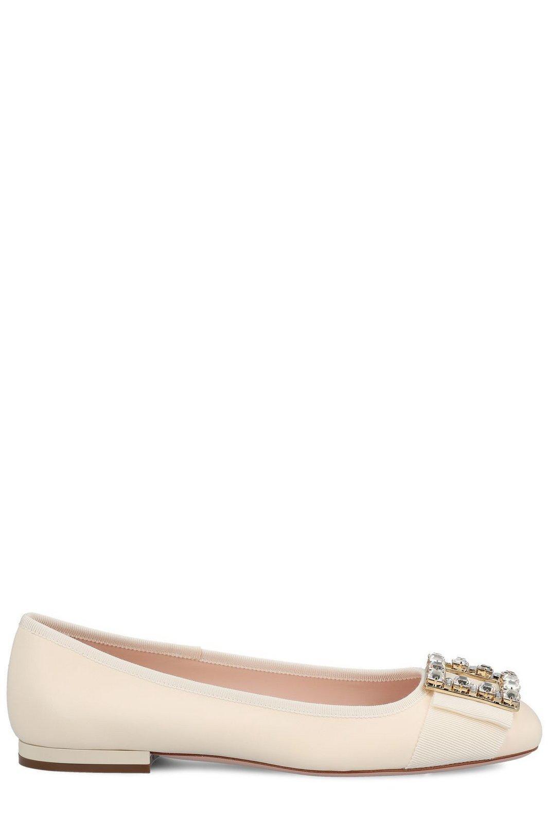Roger Vivier Women's Très Vivier Leather Ballet Flats