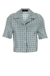 Amiri Women's Printed Silk Shirt