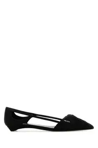 Prada Black Satin Ballerinas
