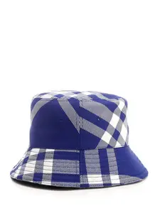 Burberry Monogram Bucket Hat and Women's Check Motif Bucket Hat in Blue