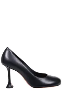Amina Muaddi Women's Isir Leather Pumps and Iris Round Toe Pumps