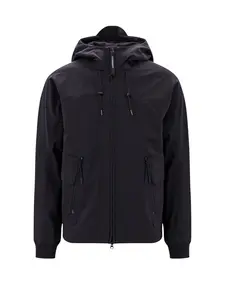 C.p. Company Technical Fabric Hooded Jacket in Black