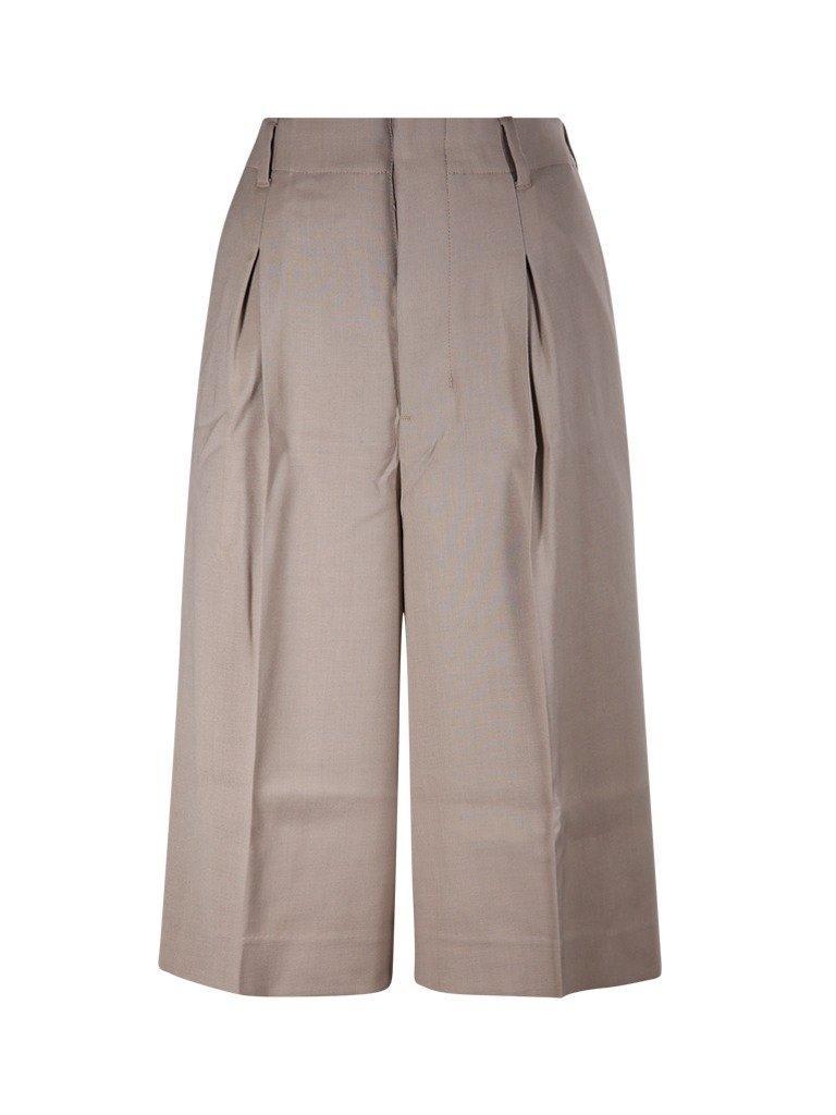 Ami Alexandre Mattiussi Paris Faille High Waisted Knee-length Shorts