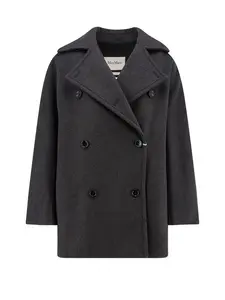 Max Mara Asturie Grey Cashmere Blend Coat