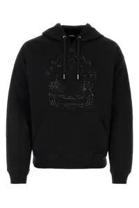 Versace Black Cotton Sweatshirt