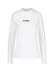 Jil Sander Women's T-shirt Con Logo in White