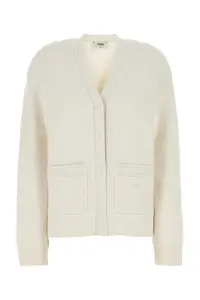 Fendi Women's Cashmere Blend Cardigan in White