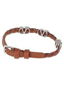 Valentino Garavani Leather Bracelet Vlogo Signature