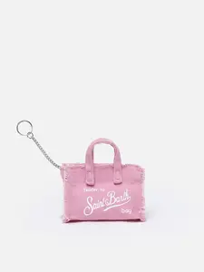 MC2 SAINT BARTH Saint Barth Pink Cotton Canvas Key Holder