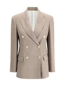 Brunello Cucinelli Women's Tailleur Jacket in Brown
