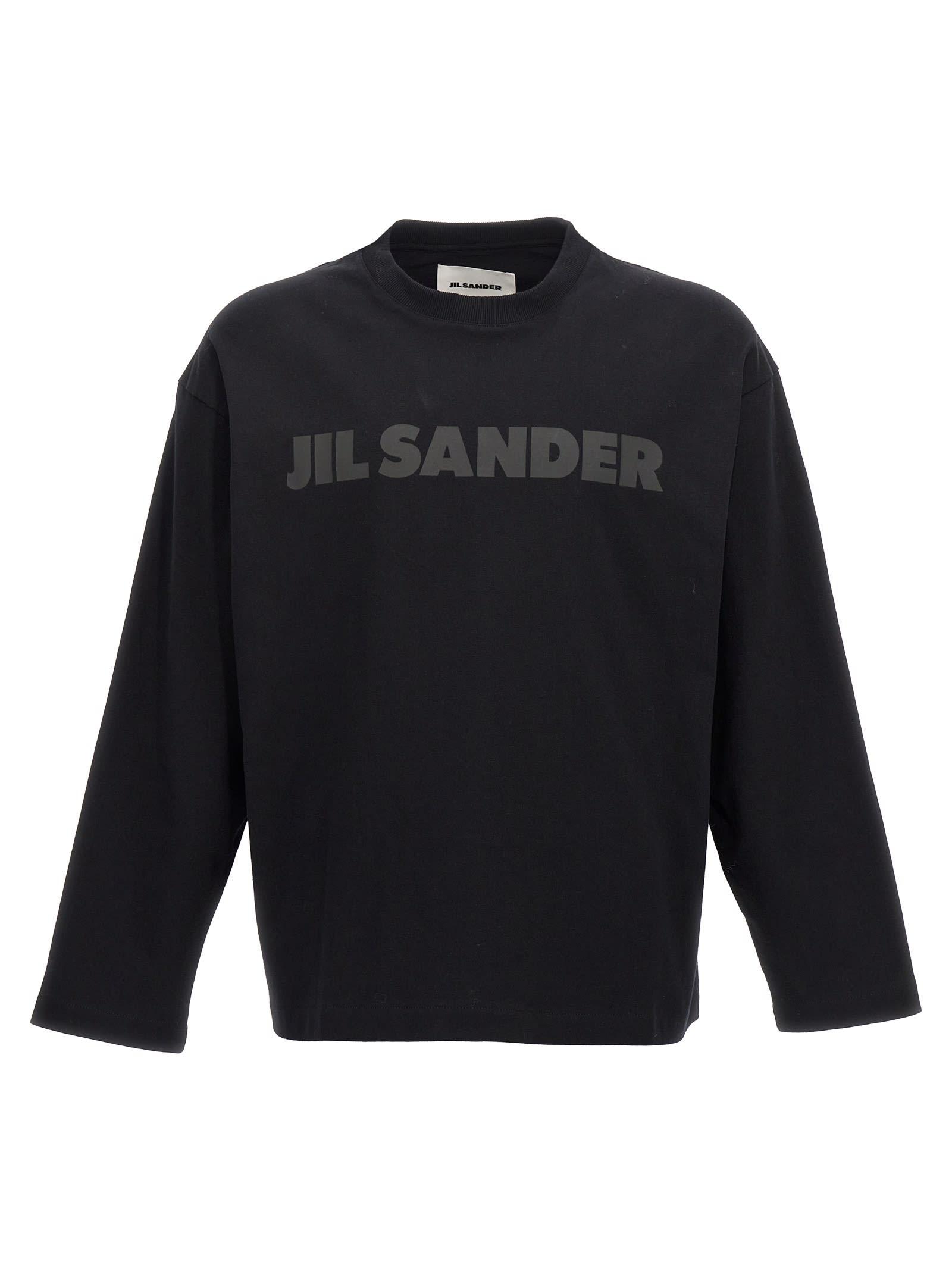 Jil Sander Cotton T-Shirt with Logo Print