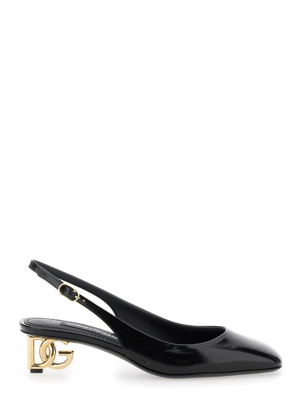 Dolce & Gabbana Women's Patent Leather Slingback Pumps in Black