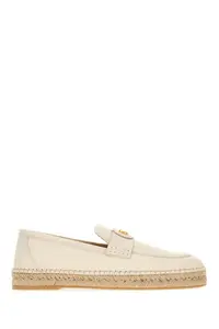 Valentino Garavani Ivory Leather Espadrilles