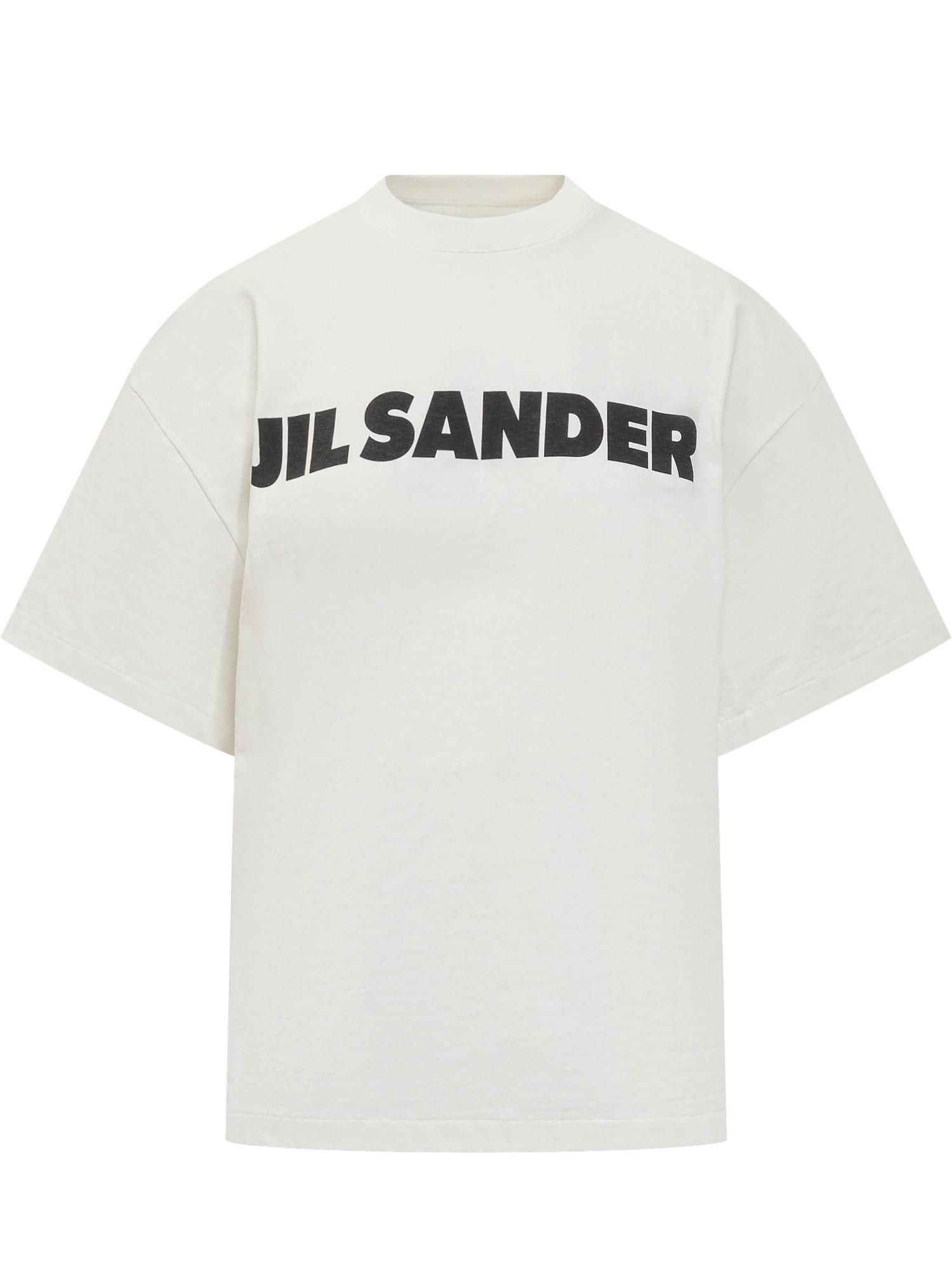 Jil Sander Women's Logo T-Shirt in Porcelain