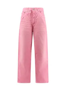 Balenciaga Women's Wide-Leg Baby Pink Jeans