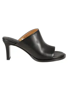 Tod's Women's Leather Heel Mules in Black