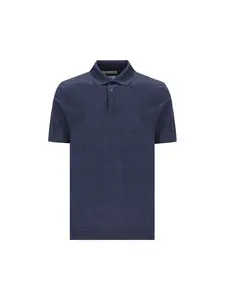 Brunello Cucinelli Men's Linen and Cotton Knit Polo Shirt