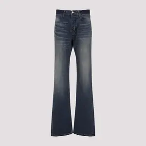Balenciaga Women's Straight-Leg Denim Jeans and Straight Fit Pants in Blue