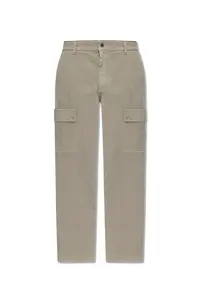 Burberry Women's Cappuccino Cotton Cargo Pant and Straight Leg Jeans