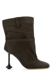 Loewe Women's Suede Ankle Boots in Brown