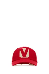 Valentino Garavani Red Cotton Baseball Cap