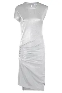 Paco Rabanne Women's Dress With Drape in Silver
