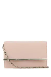 Alexander McQueen Pink Leather Mini Cross-bar Clutch