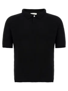 Ma'ry'ya Bouclé Cotton Polo Shirt