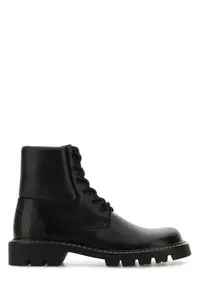 Loewe Black Leather Sierra Ankle Boots