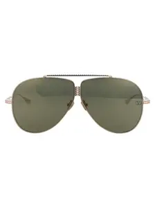 Valentino Eyewear White Gold Titanium Sunglasses