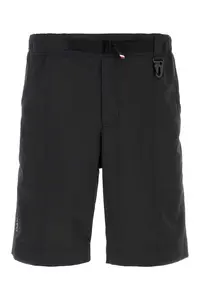 Moncler Black Polyester Bermuda Shorts