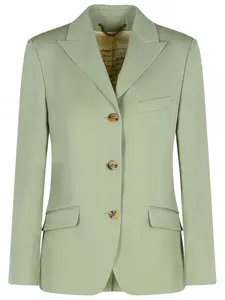 Golden Goose Women's Light Single-Breasted Jacket In Wool in Green