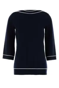 Gucci Women's Wool Boat-Neck Sweater and Navy Blue Wool Oversize Sweater