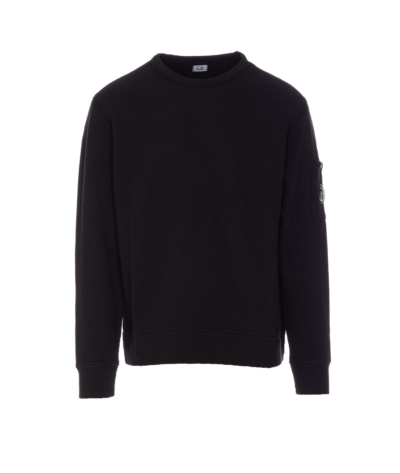C.p. Company Logo Cotton Crewneck Sweatshirt