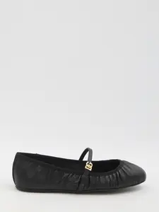 Dolce & Gabbana Women's Leather Ballet Flats and Nappa Ballerinas in Black