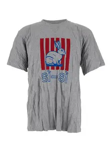 Bottega Veneta Men's Cotton-Jersey T-Shirt and Crushed Cotton Si-Si T-Shirt in Grey