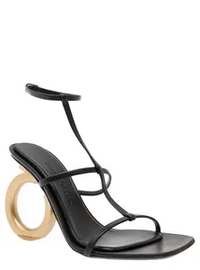 Ferragamo Women's Elina Leather Sandals in Black