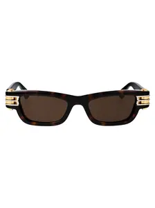 Bottega Veneta Eyewear Bottega Veneta Metallic Sunglasses in Havana