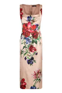 Dolce & Gabbana Printed Satin Dress