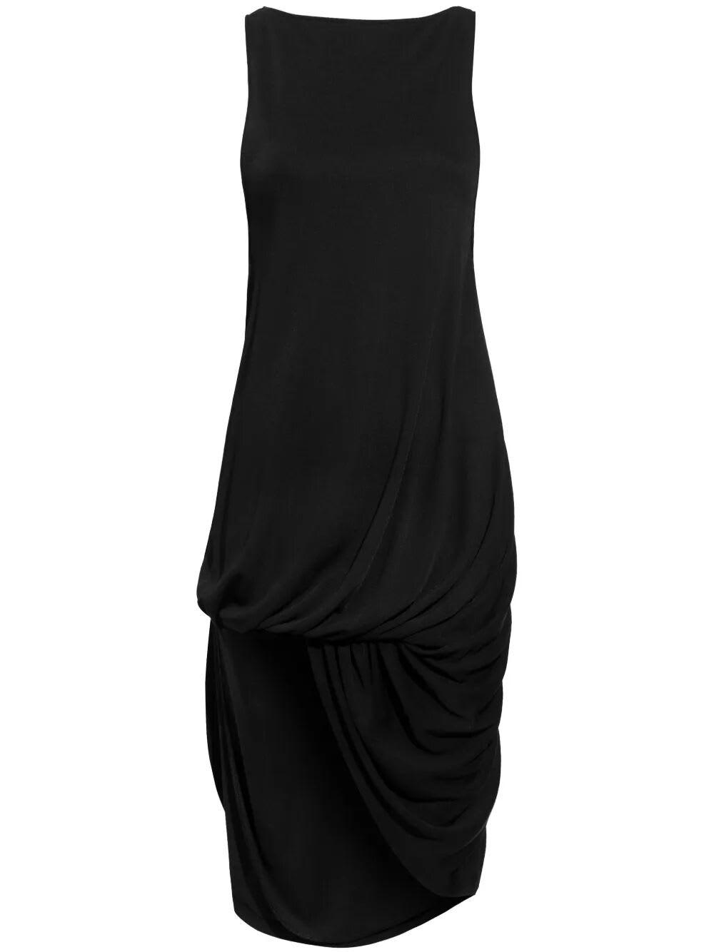 Jacquemus Women's Elegant Short Peplum Dress in Black