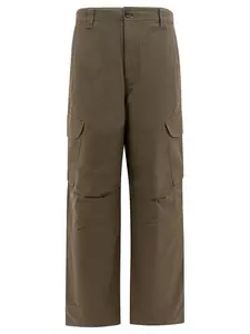 Acne Studios Organic Cotton Trousers and Logo-patch Cargo Pants