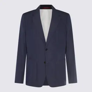 Gucci Navy Blue Cotton Blazer