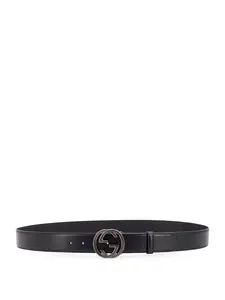 Gucci Men's Belt With GG Buckle in Black
